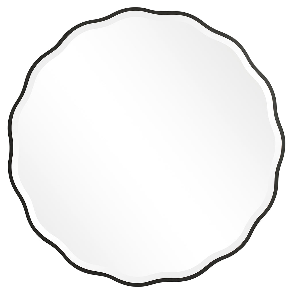 Uttermost Aneta Black Round Mirror 09693