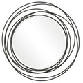 Uttermost Whirlwind Black Round Mirror 09704