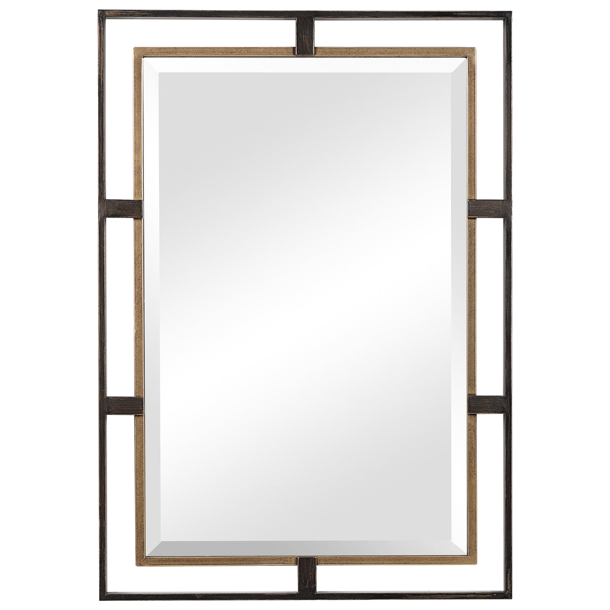 Uttermost Carrizo Gold & Bronze Rectangle Mirror 09711