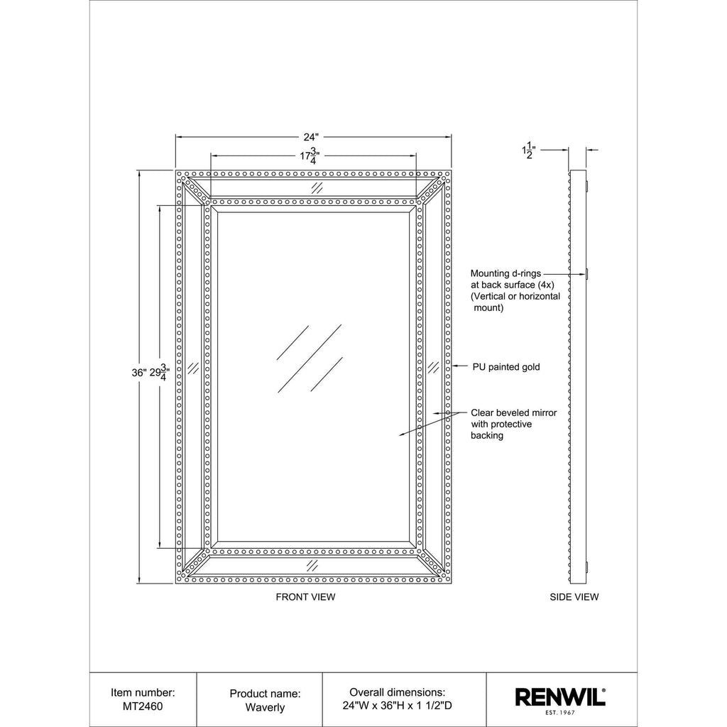 RENWIL WAVERLY MIRROR MT2460