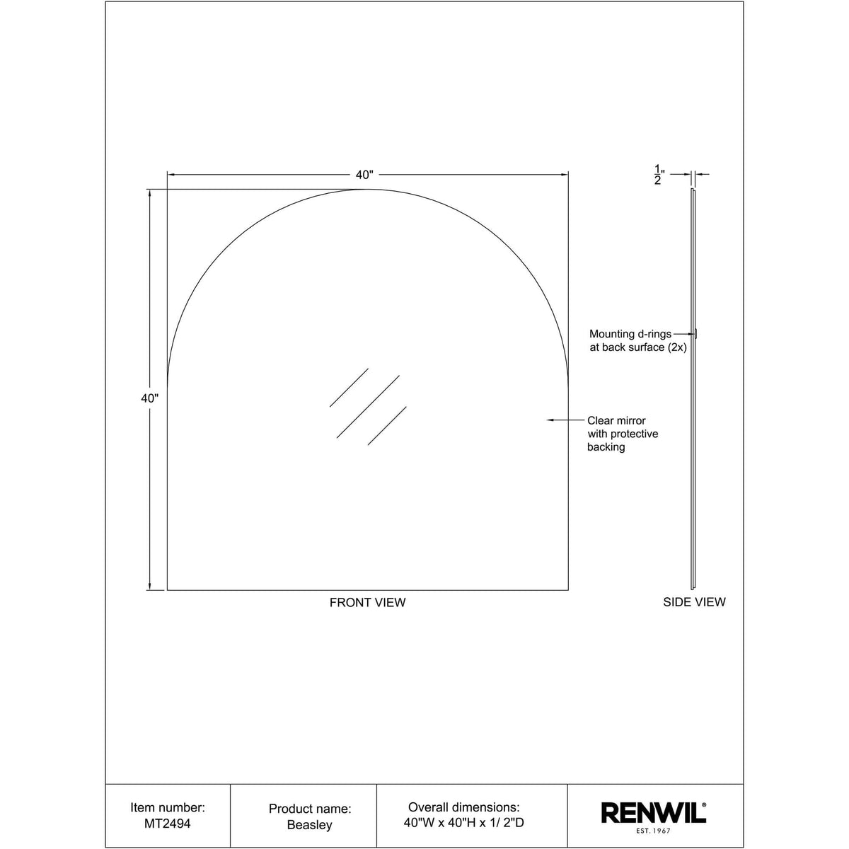 RENWIL BEASLEY MIRROR MT2494