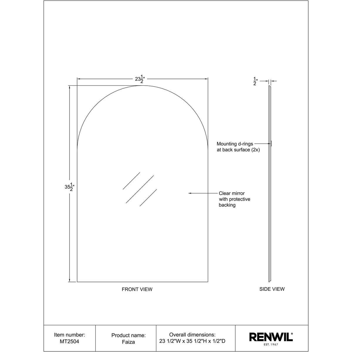 RENWIL FAIZA MIRROR MT2504
