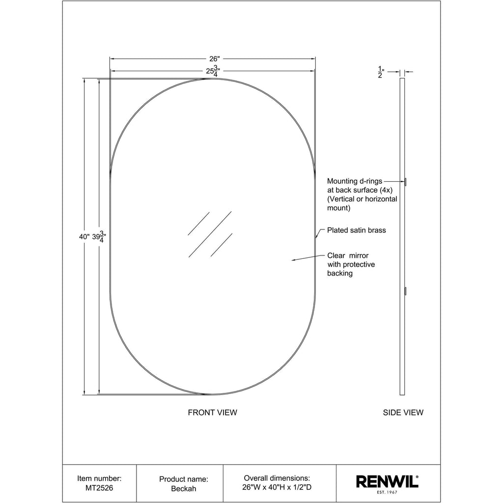 RENWIL BECKAH MIRROR MT2526
