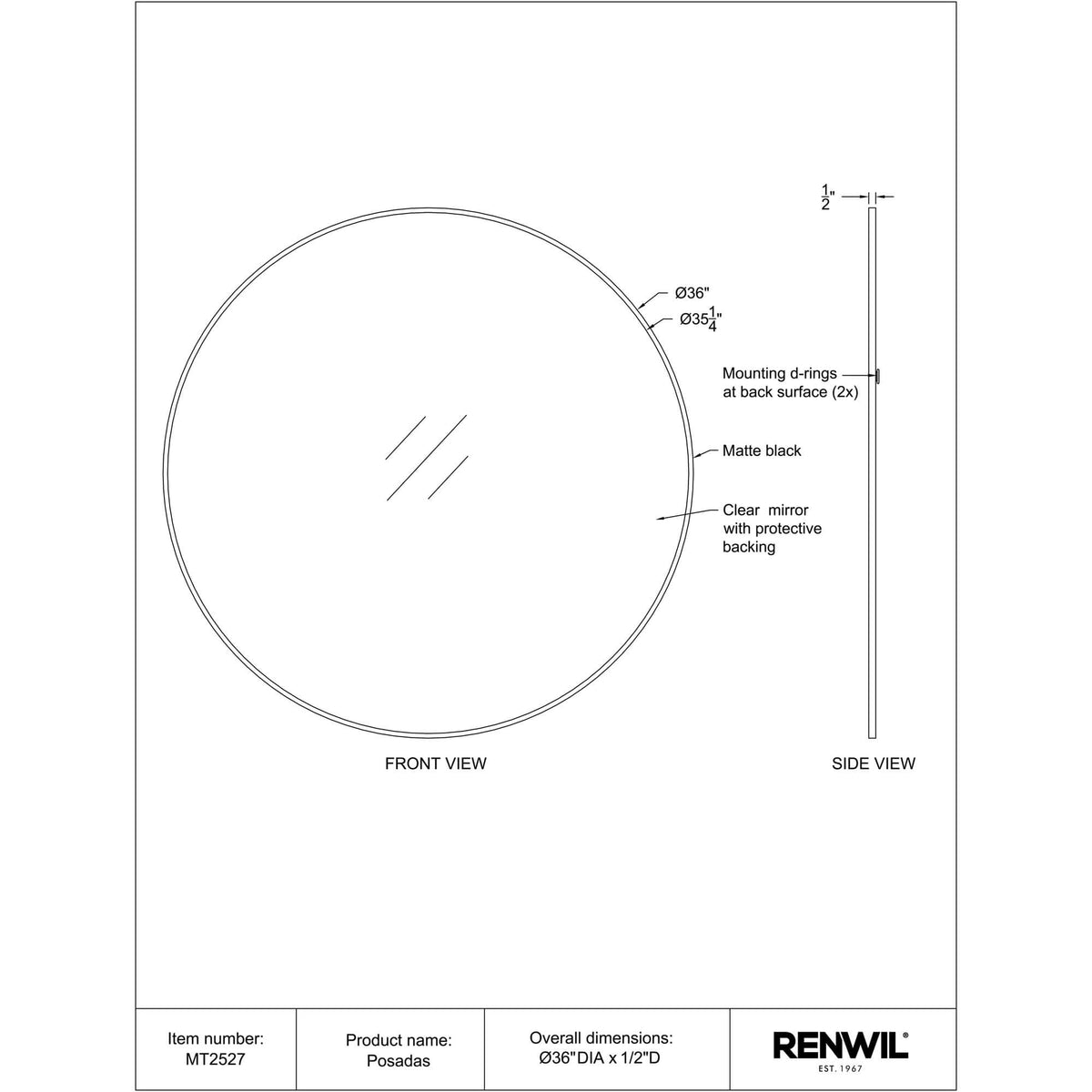 RENWIL POSADAS MIRROR MT2527