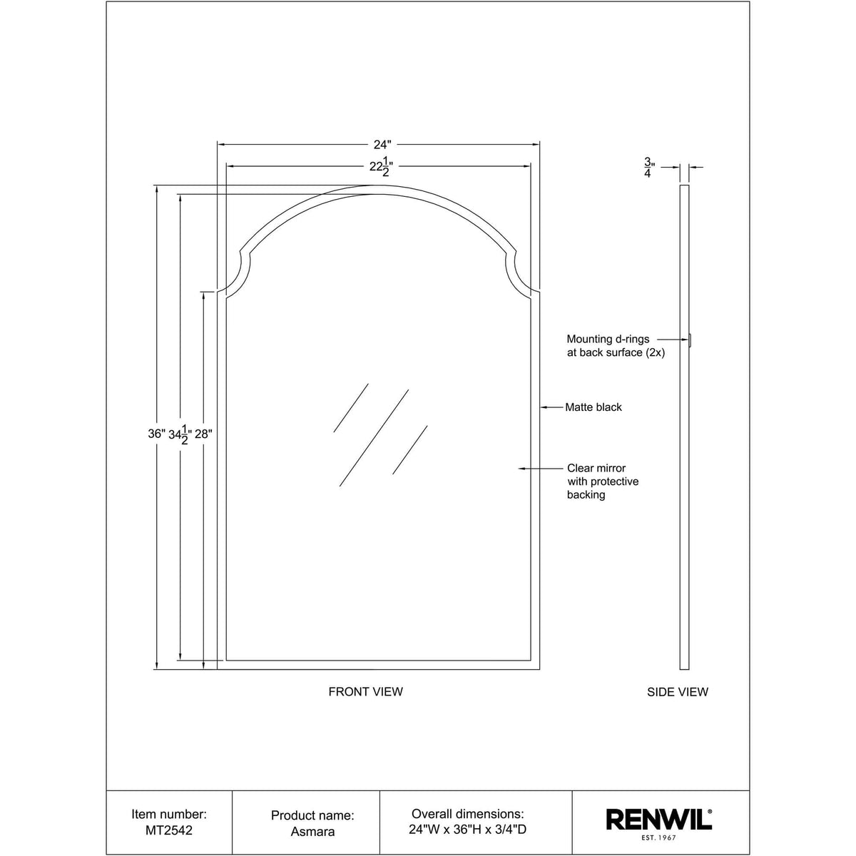 RENWIL ASMARA MIRROR MT2542