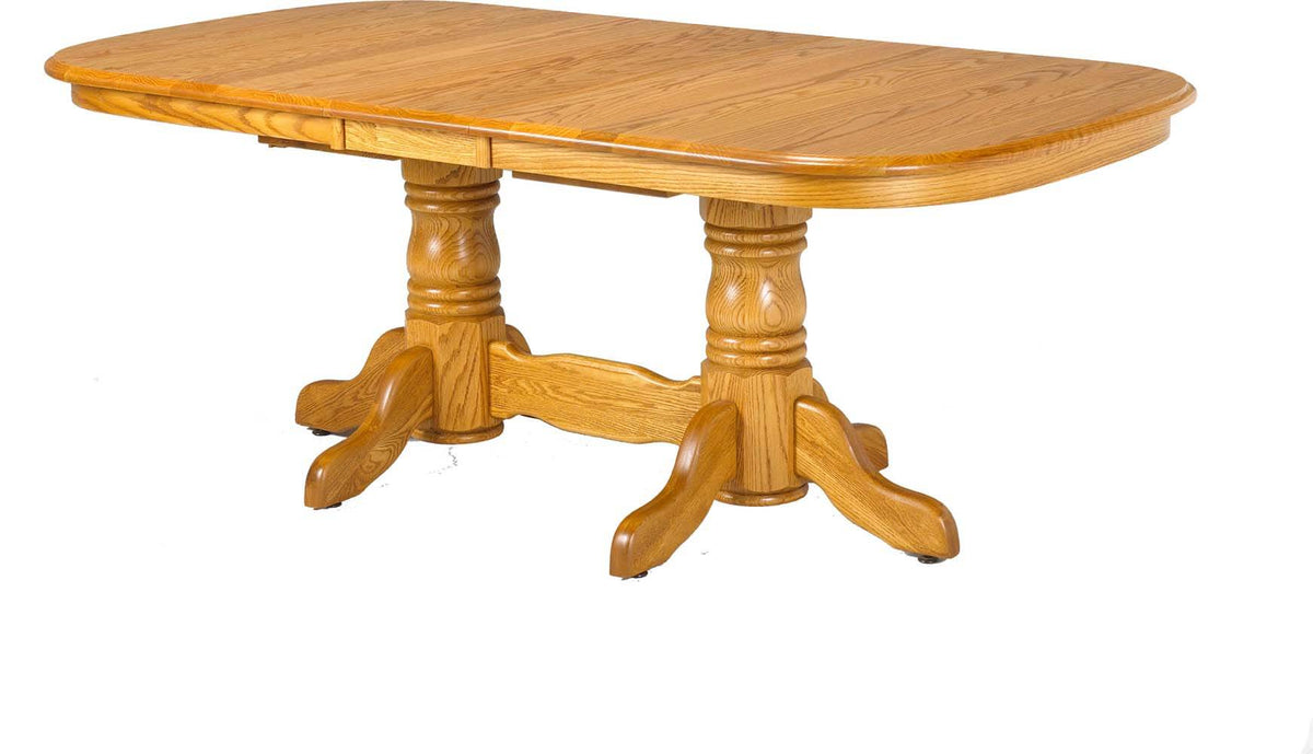 CARDINAL WOODCRAFT MARTIN DOUBLE PEDESTAL TABLE