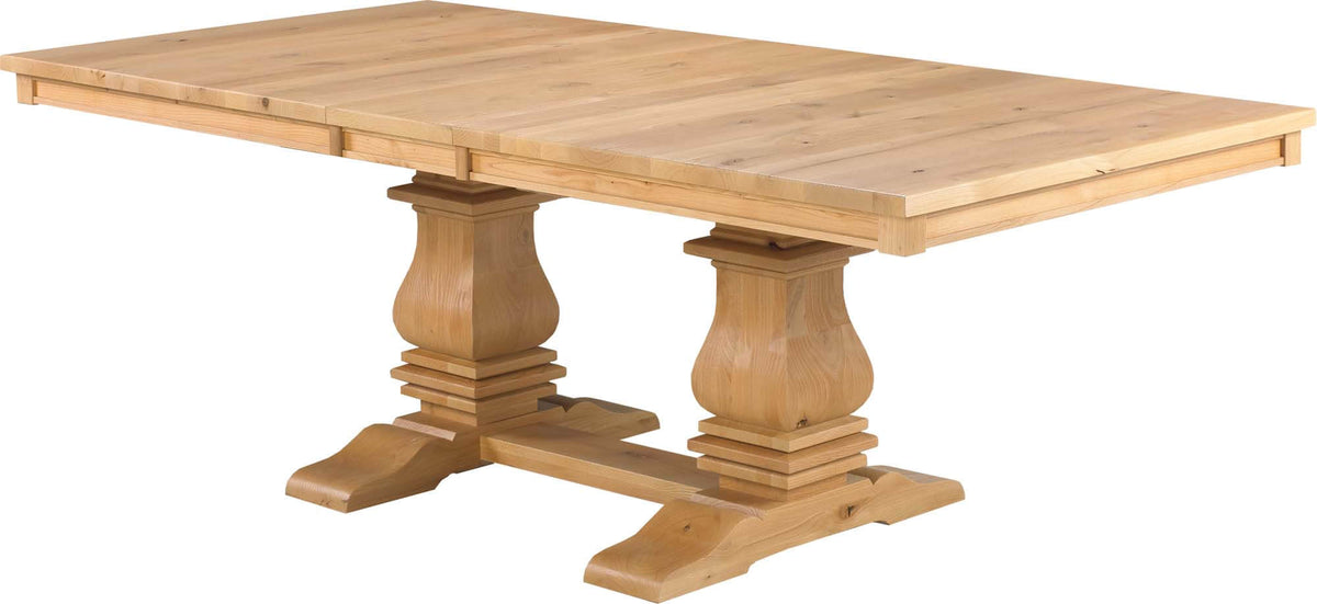 CARDINAL WOODCRAFT MEDITERRANEAN DOUBLE PEDESTAL TABLE
