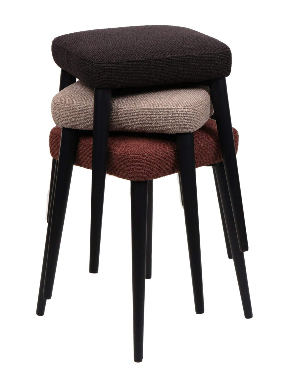 FURNISHINGS MATE MIDI STOOL SET OF TWO COAL E25-CL-MB