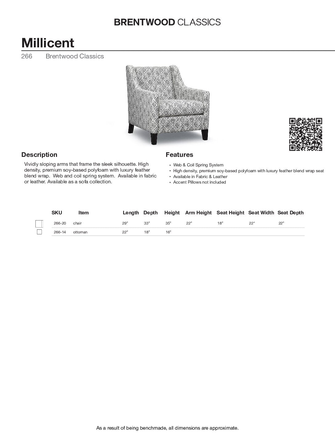 BRENTWOOD Millicent Chair 266-20