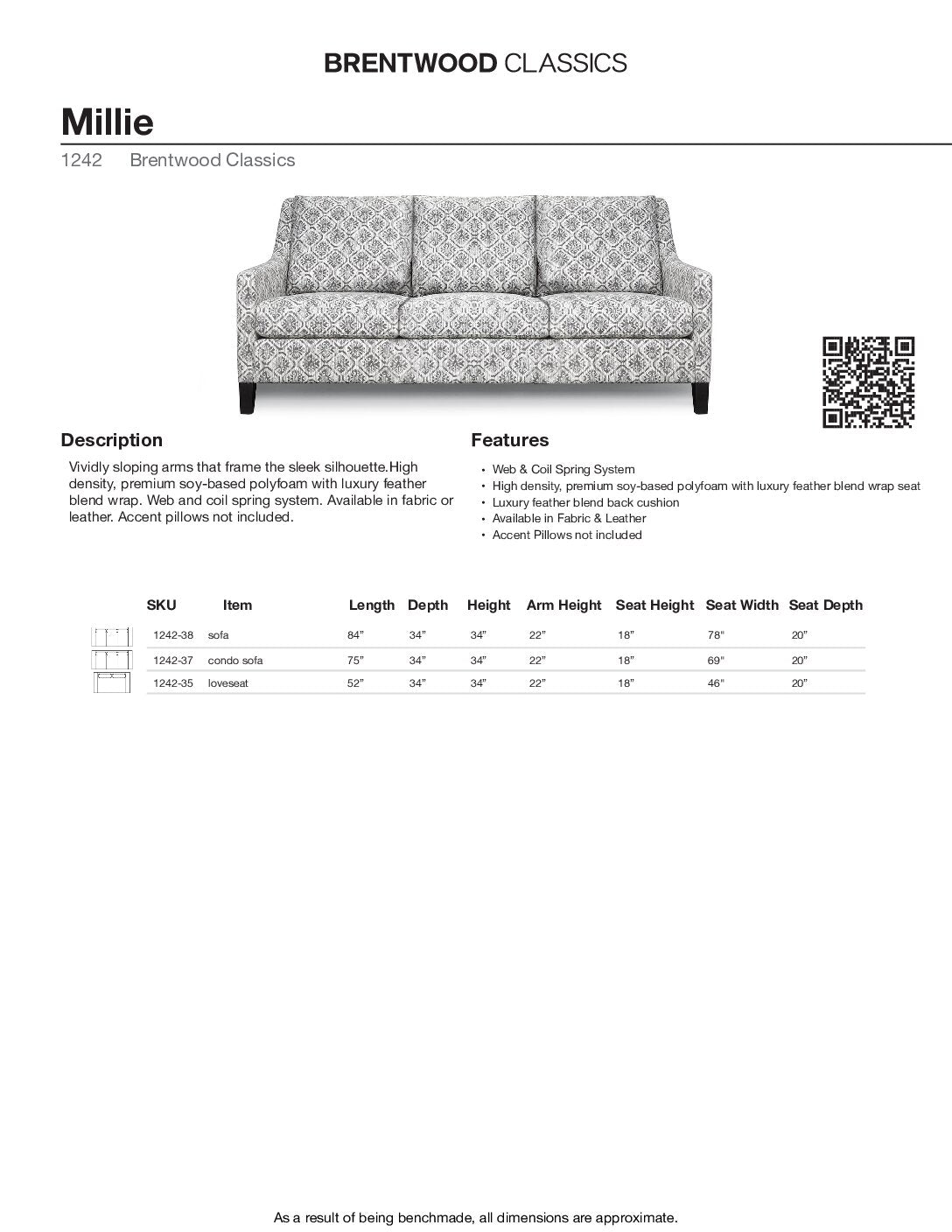 BRENTWOOD Millie Sofa 1242-38