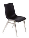 FURNISHINGS MATE MOON CHAIR BLACK SET OF TWO DC 006-BL-SS