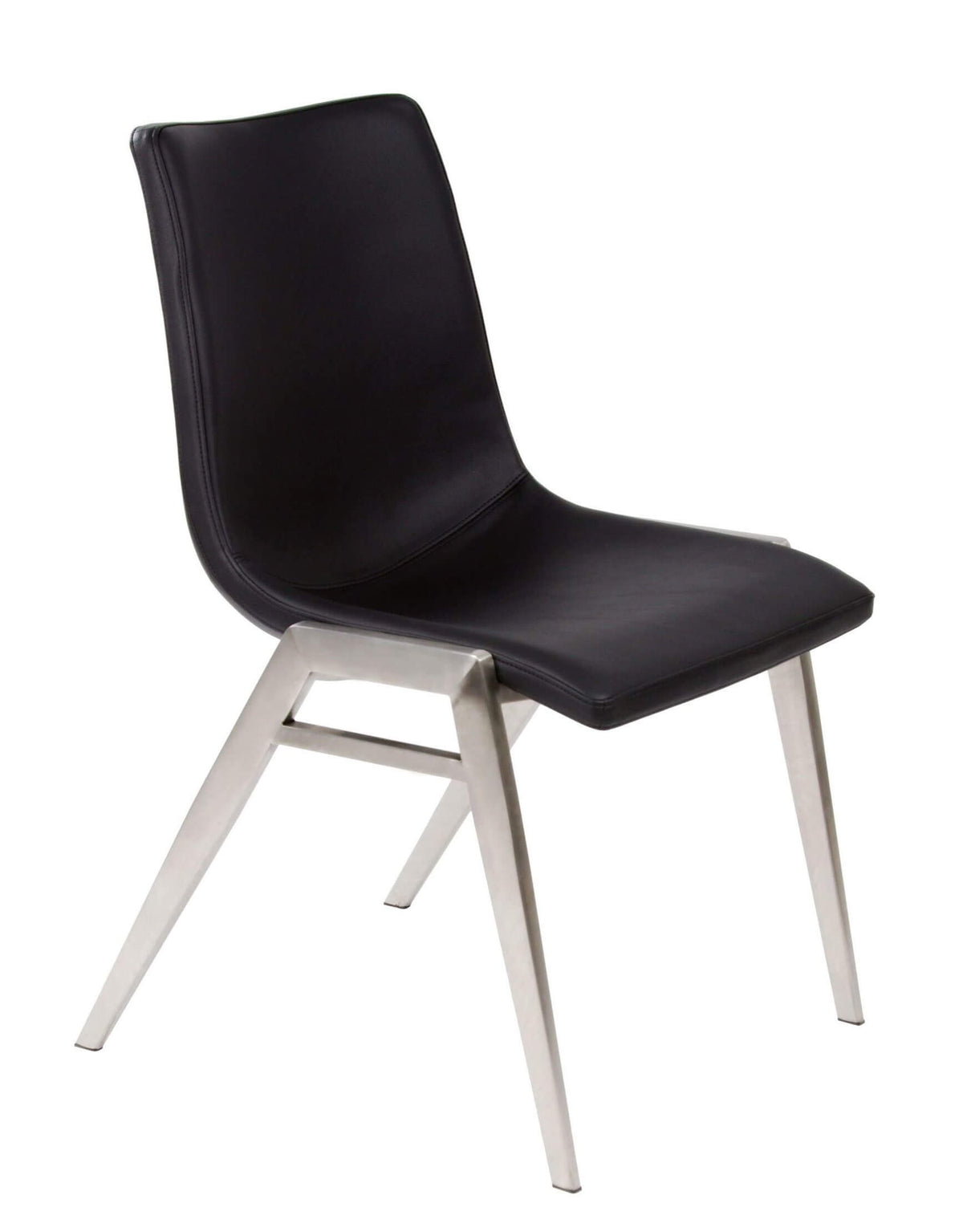 FURNISHINGS MATE MOON CHAIR BLACK SET OF TWO DC 006-BL-SS