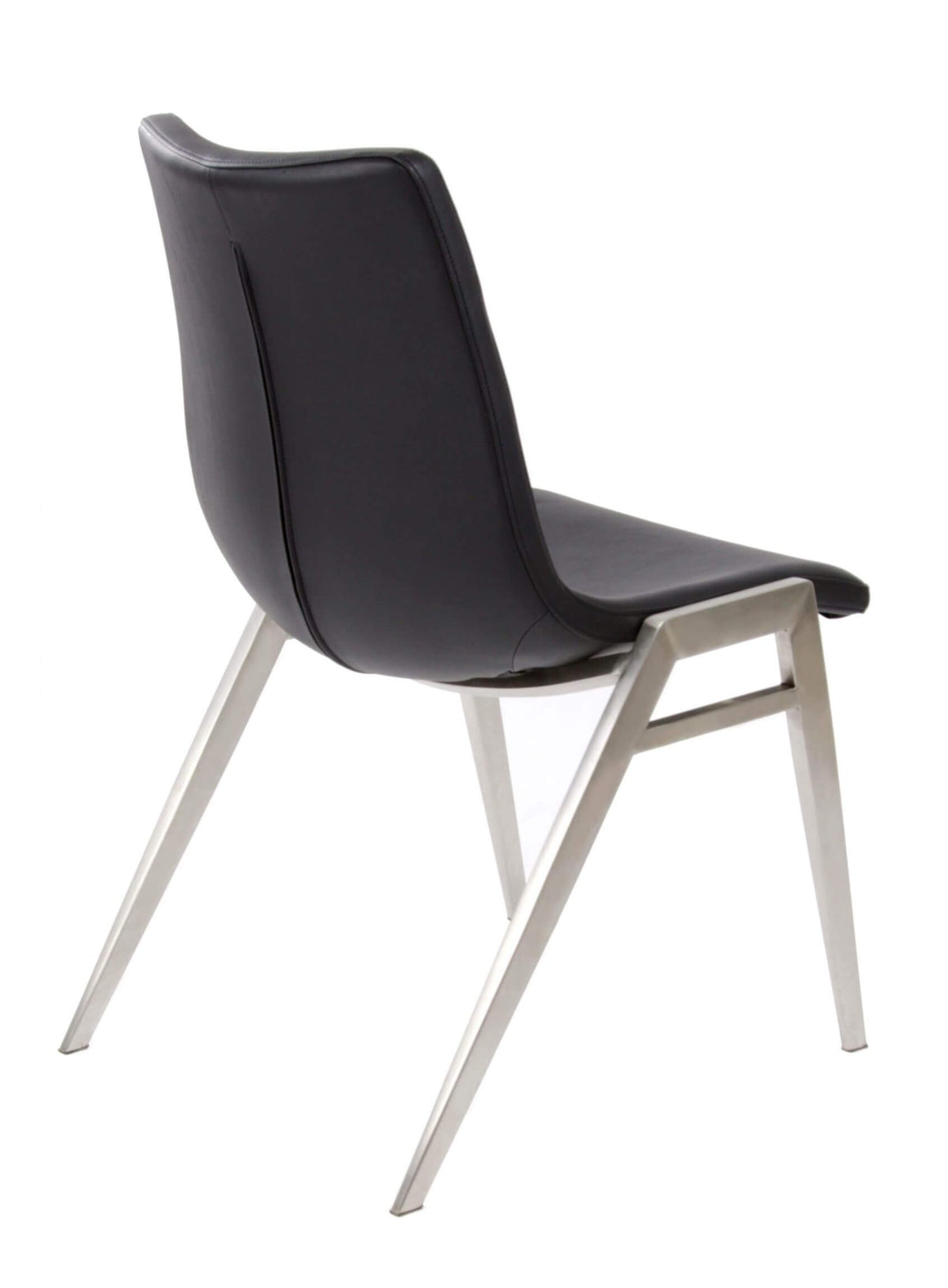 FURNISHINGS MATE MOON CHAIR BLACK SET OF TWO DC 006-BL-SS
