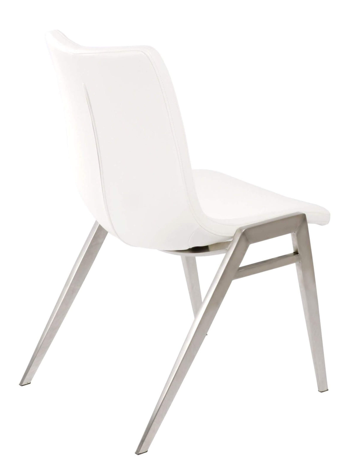 FURNISHINGS MATE MOON CHAIR WHITE SET OF TWO DC 006-WH-SS