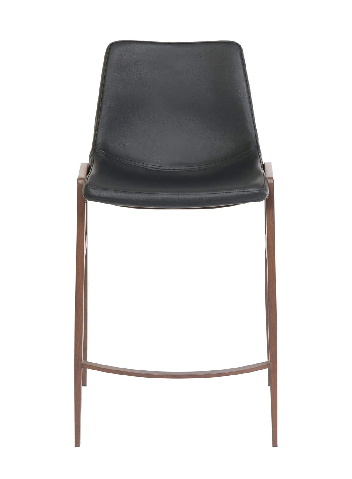 FURNISHINGS MATE MOON BAR STOOL BLACK SET OF TWO BS 006-BL-BW