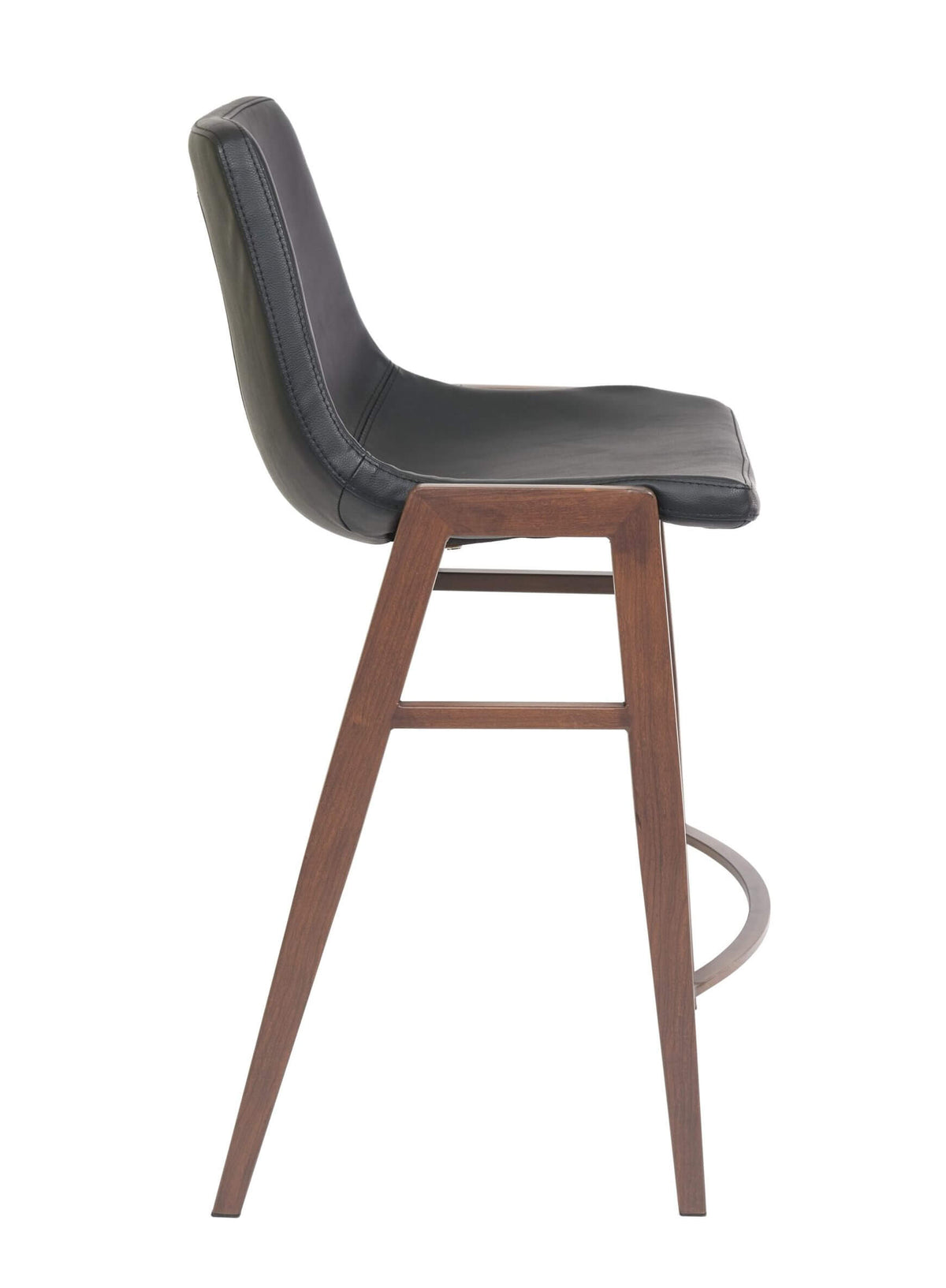 FURNISHINGS MATE MOON COUNTER STOOL BLACK SET OF TWO CS 006-BL-BW