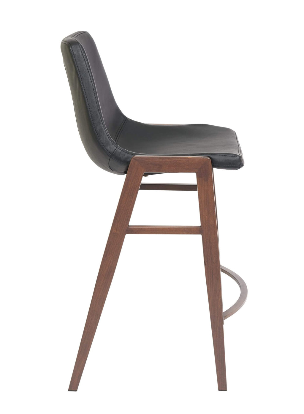 FURNISHINGS MATE MOON BAR STOOL BLACK SET OF TWO BS 006-BL-BW