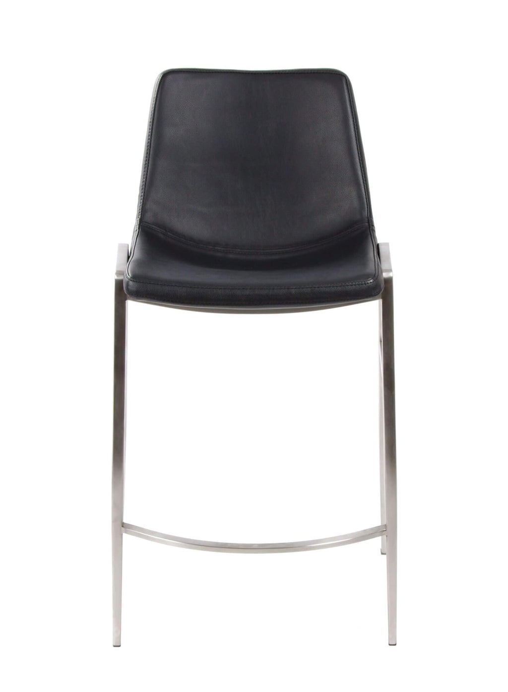 FURNISHINGS MATE MOON COUNTER STOOL BLACK SET OF TWO CS 006-BL-SS