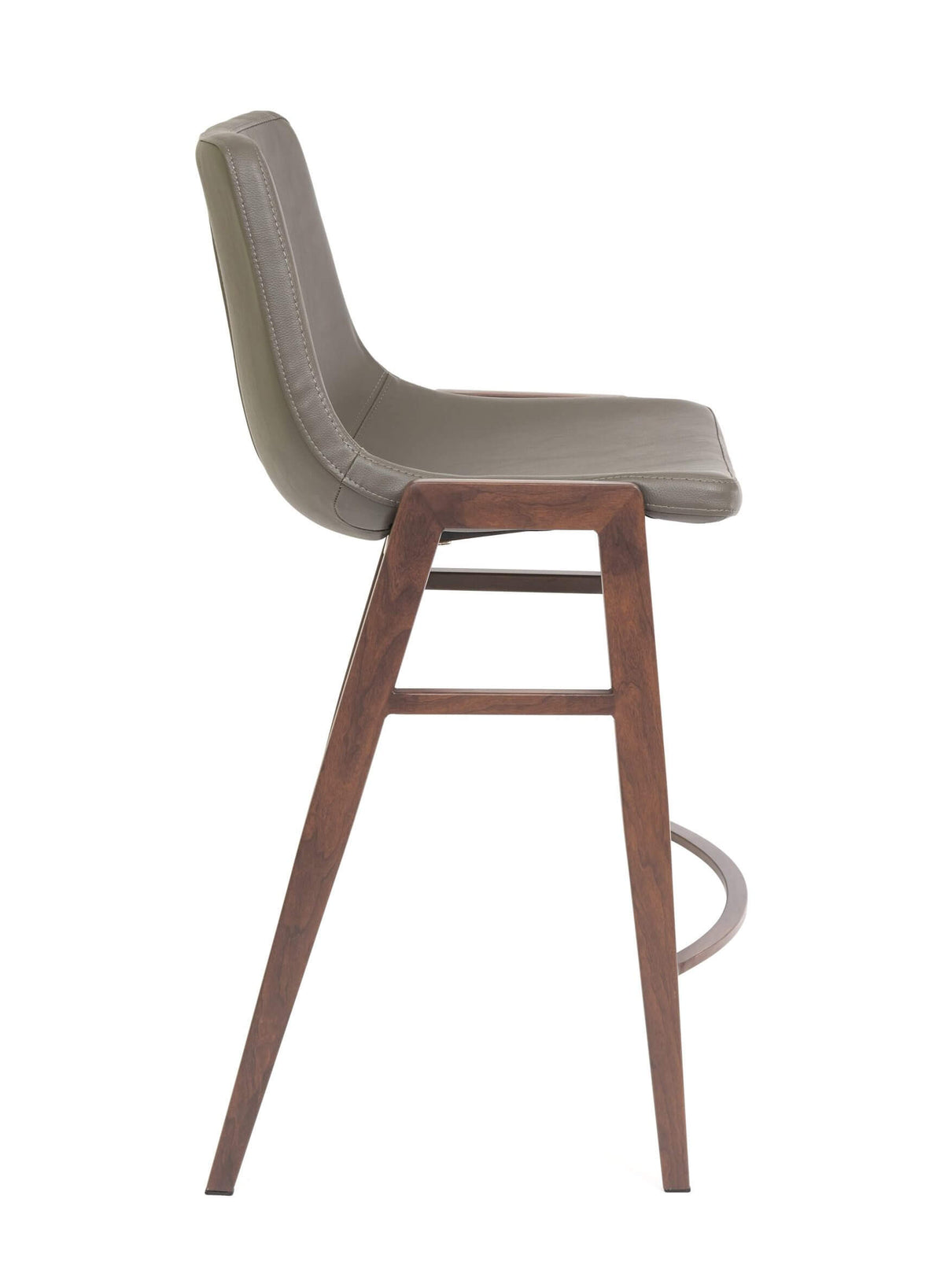 FURNISHINGS MATE MOON BAR STOOL GREY SET OF TWO BS 006-GR-BW