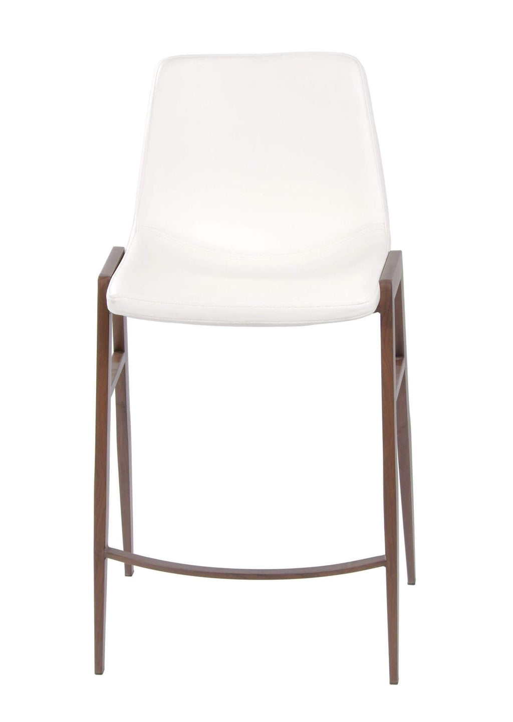 FURNISHINGS MATE MOON COUNTER STOOL WHITE SET OF TWO CS 006-WH-BW