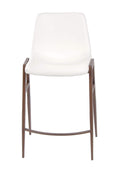 FURNISHINGS MATE MOON COUNTER STOOL WHITE SET OF TWO CS 006-WH-BW