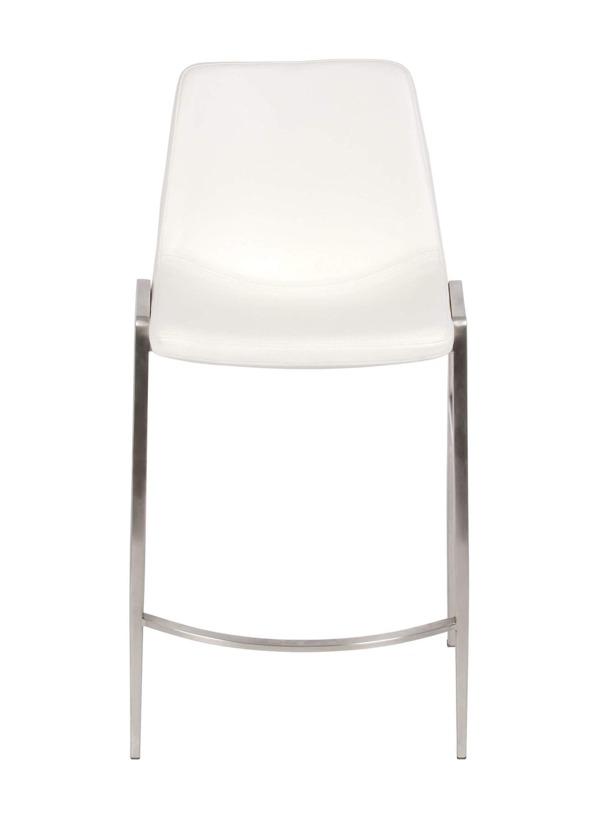 FURNISHINGS MATE MOON COUNTER STOOL WHITE SET OF TWO CS 006-WH-SS