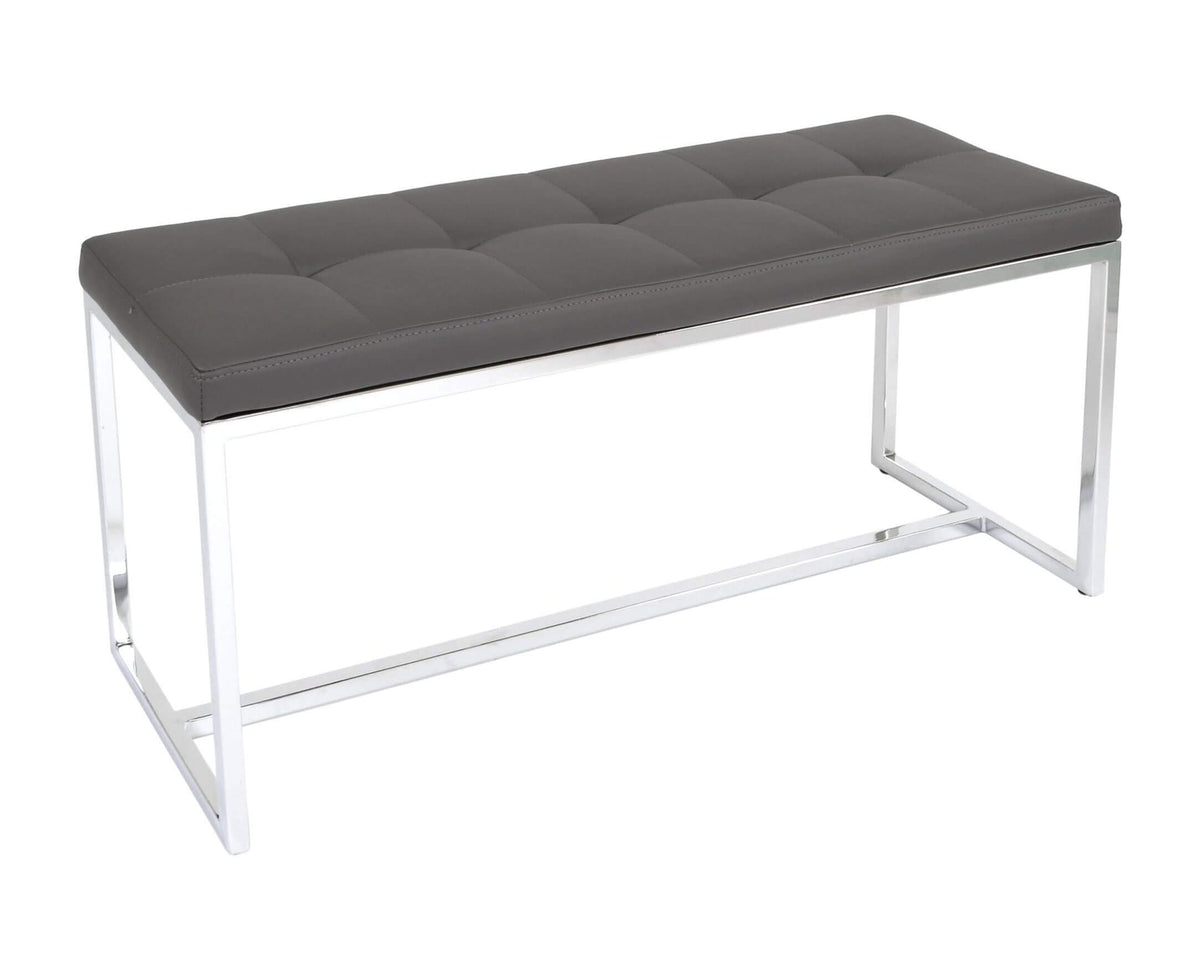FURNISHINGS MATE NARROW BENCH GREY E30-GR-SS