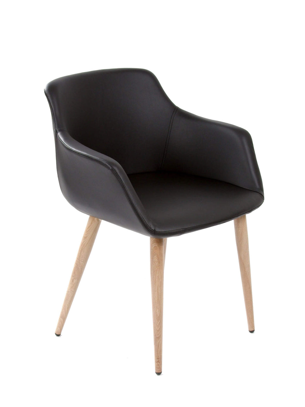 FURNISHINGS MATE OWEN CHAIR BLACK SET OF TWO DC 345-BL-WO
