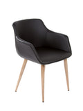 FURNISHINGS MATE OWEN CHAIR BLACK SET OF TWO DC 345-BL-WO