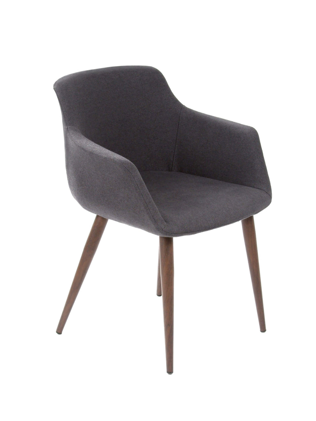 FURNISHINGS MATE OWEN CHAIR GRAPHITE SET OF TWO DC 345-GP-BW