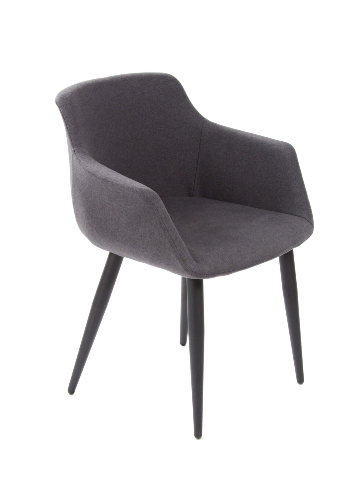 FURNISHINGS MATE OWEN CHAIR GRAPHITE SET OF TWO DC 345-GP-MB