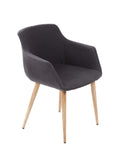 FURNISHINGS MATE OWEN CHAIR GRAPHITE SET OF TWO DC 345-GP-WO