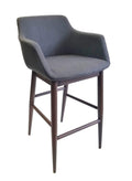 FURNISHINGS MATE OWEN COUNTER STOOL GRAPHITE SET OF TWO CS 345-GP-BW