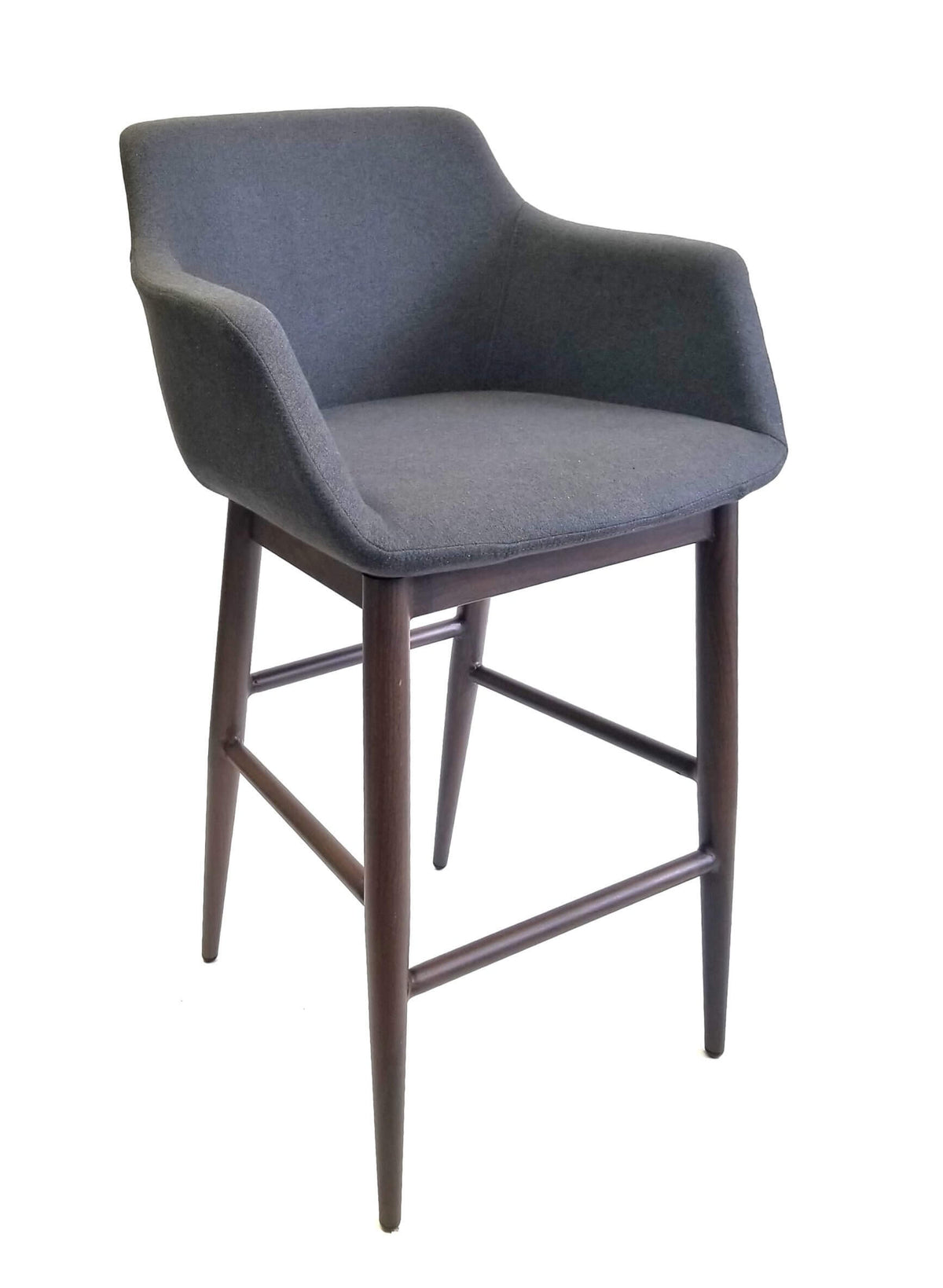 FURNISHINGS MATE OWEN COUNTER STOOL GRAPHITE SET OF TWO CS 345-GP-BW