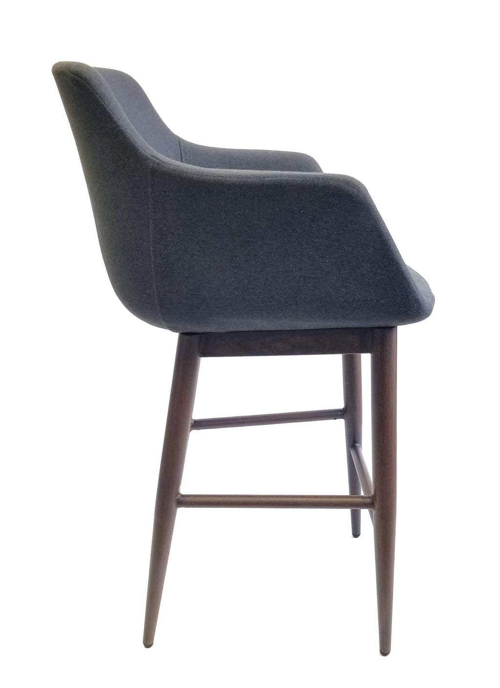 FURNISHINGS MATE OWEN COUNTER STOOL GRAPHITE SET OF TWO CS 345-GP-BW