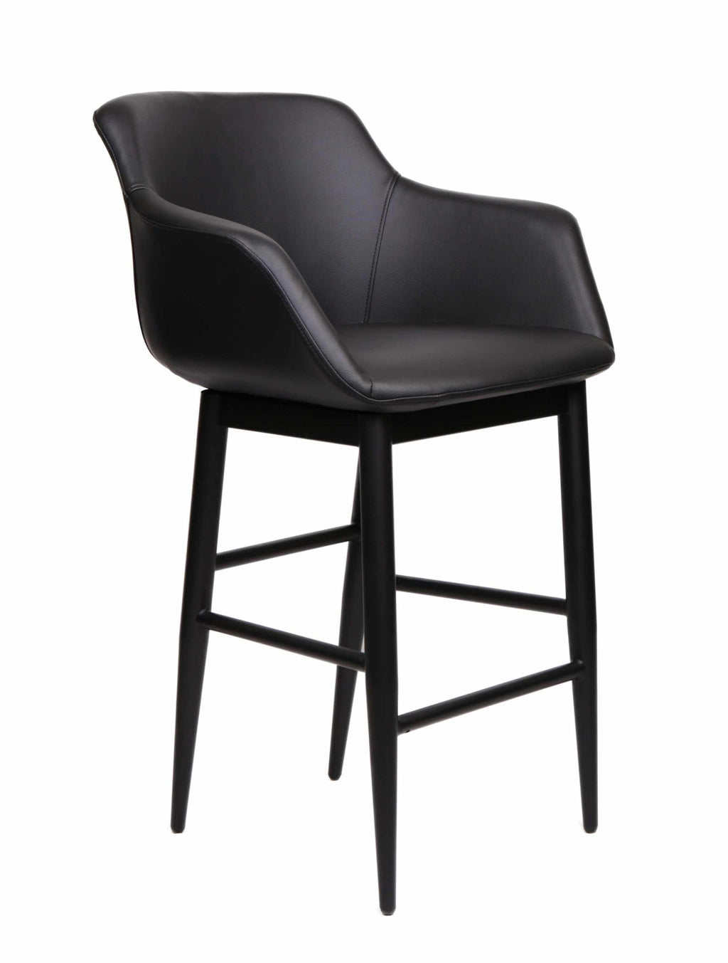 FURNISHINGS MATE OWEN COUNTER STOOL BLACK SET OF TWO CS 345-BL-BW