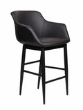 FURNISHINGS MATE OWEN COUNTER STOOL BLACK SET OF TWO CS 345-BL-BW