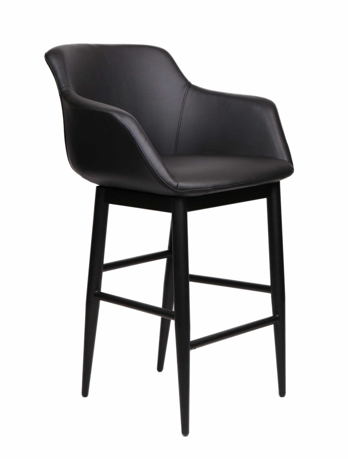 FURNISHINGS MATE OWEN COUNTER STOOL BLACK SET OF TWO CS 345-BL-BW