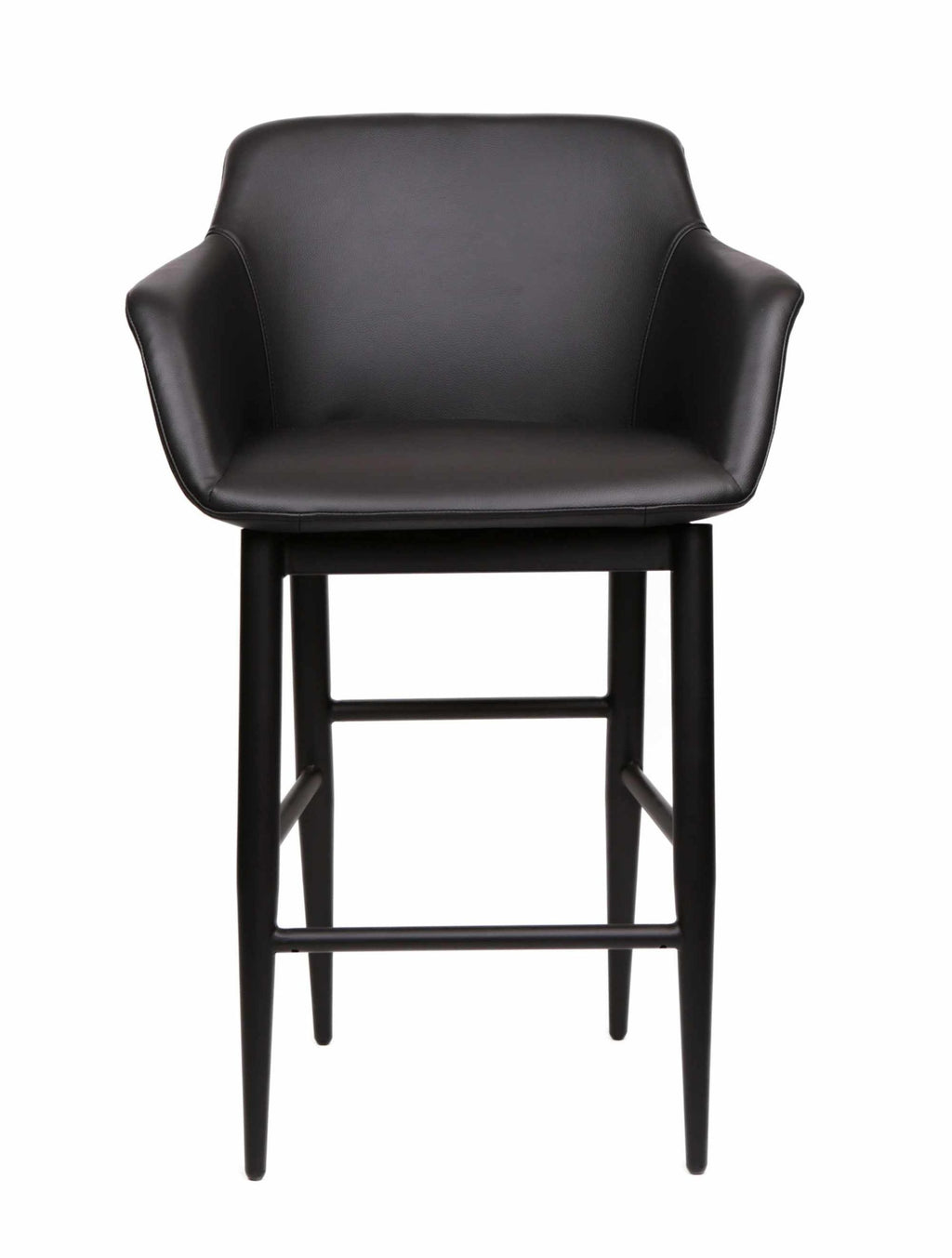 FURNISHINGS MATE OWEN COUNTER STOOL BLACK SET OF TWO CS 345-BL-BW
