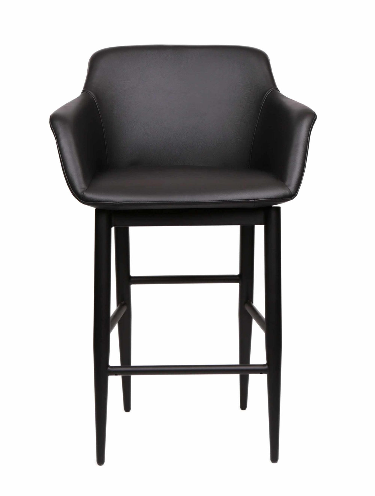 FURNISHINGS MATE OWEN COUNTER STOOL BLACK SET OF TWO CS 345-BL-BW