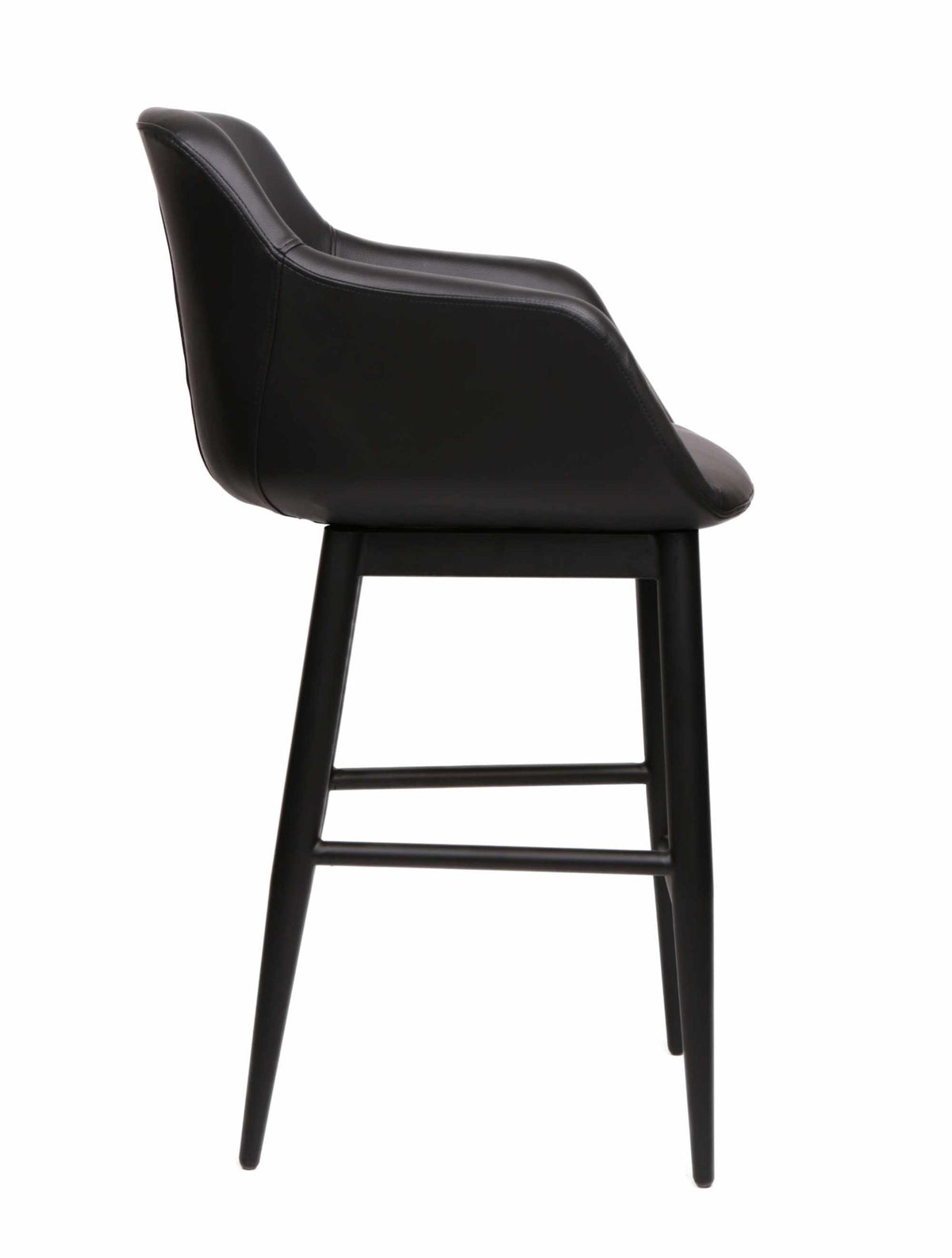 FURNISHINGS MATE OWEN COUNTER STOOL BLACK SET OF TWO CS 345-BL-BW