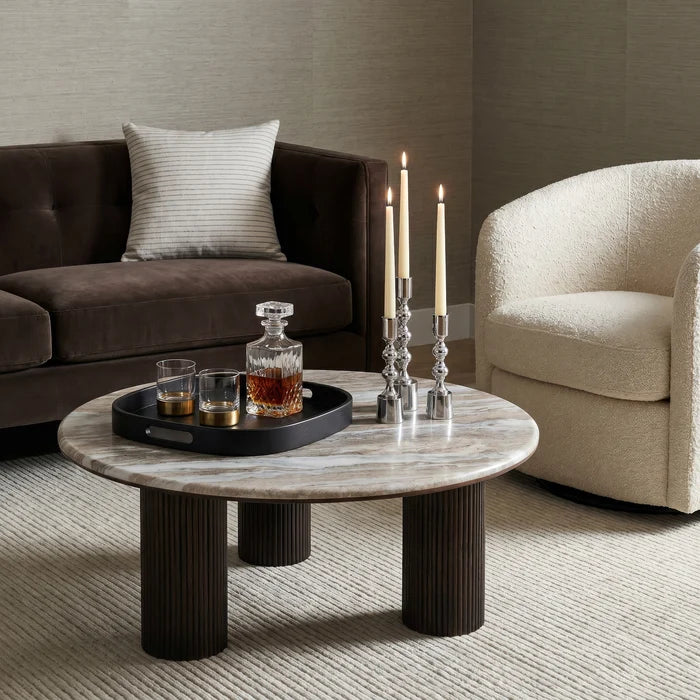 RENWIL LUCENTE ROUND COFFEE TABLE BEIGE TA601 toronto