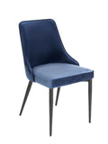 FURNISHINGS MATE ROBIN CHAIR BLUE SET OF TWO DC 356-MNB-MB