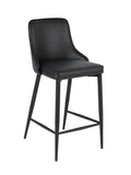 FURNISHINGS MATE ROBIN COUNTER STOOL BLACK SET OF TWO BS 268-BL-MB