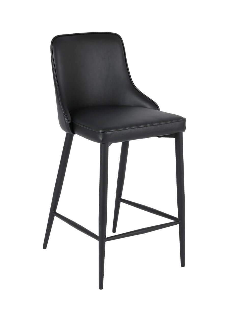 FURNISHINGS MATE ROBIN COUNTER STOOL BLACK SET OF TWO BS 268-BL-MB