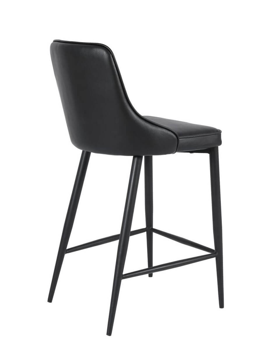 FURNISHINGS MATE ROBIN BAR STOOL BLACK SET OF TWO BS 268A-BL-MB