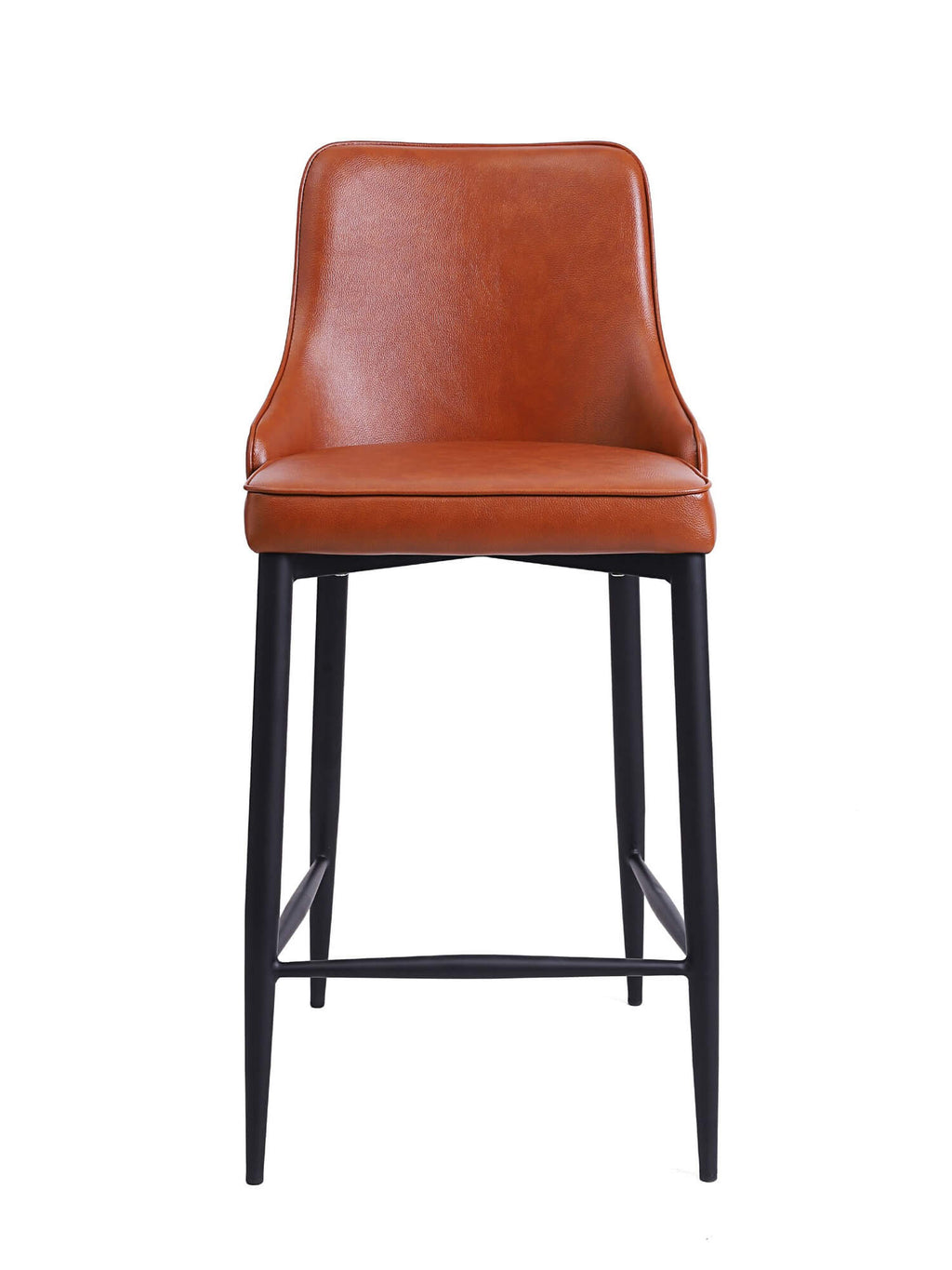 FURNISHINGS MATE ROBIN BAR STOOL COGNAC SET OF TWO BS 268A-CN-MB