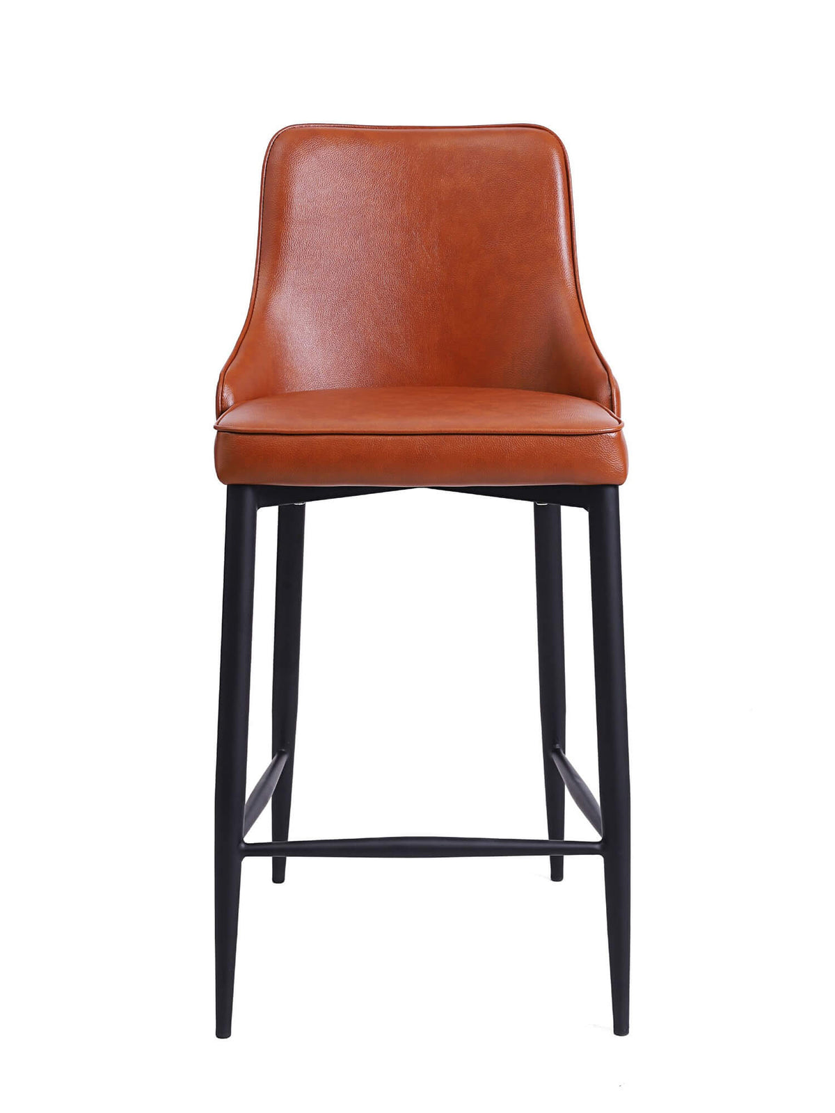 FURNISHINGS MATE ROBIN BAR STOOL COGNAC SET OF TWO BS 268A-CN-MB