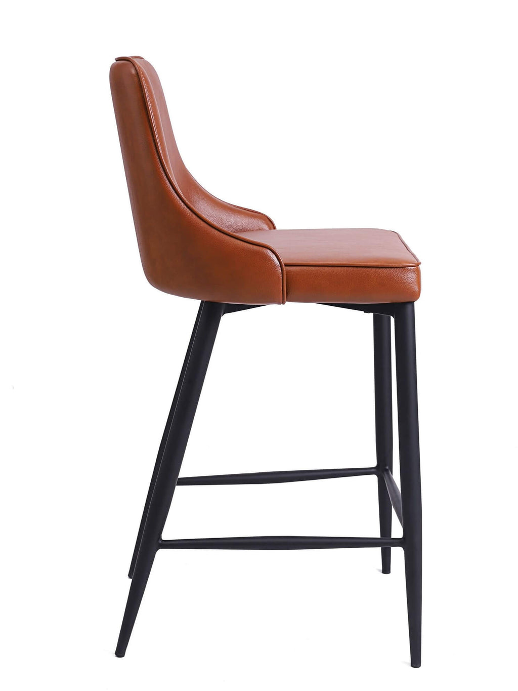 FURNISHINGS MATE ROBIN BAR STOOL COGNAC SET OF TWO BS 268A-CN-MB