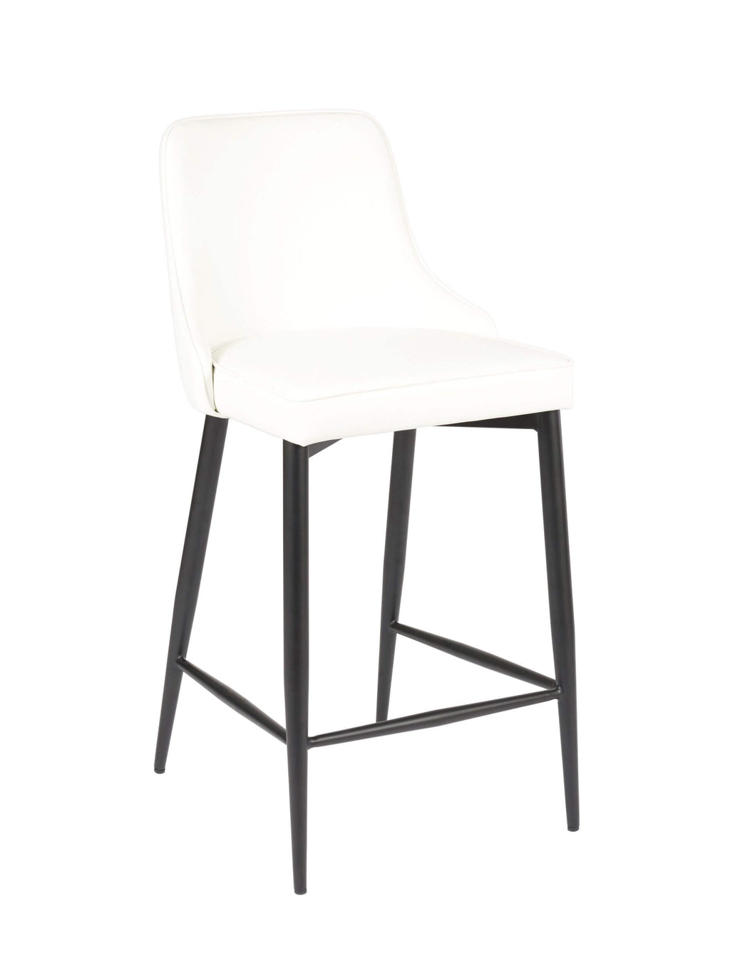 FURNISHINGS MATE ROBIN BAR STOOL WHITE SET OF TWO BS 268A-WH-MB